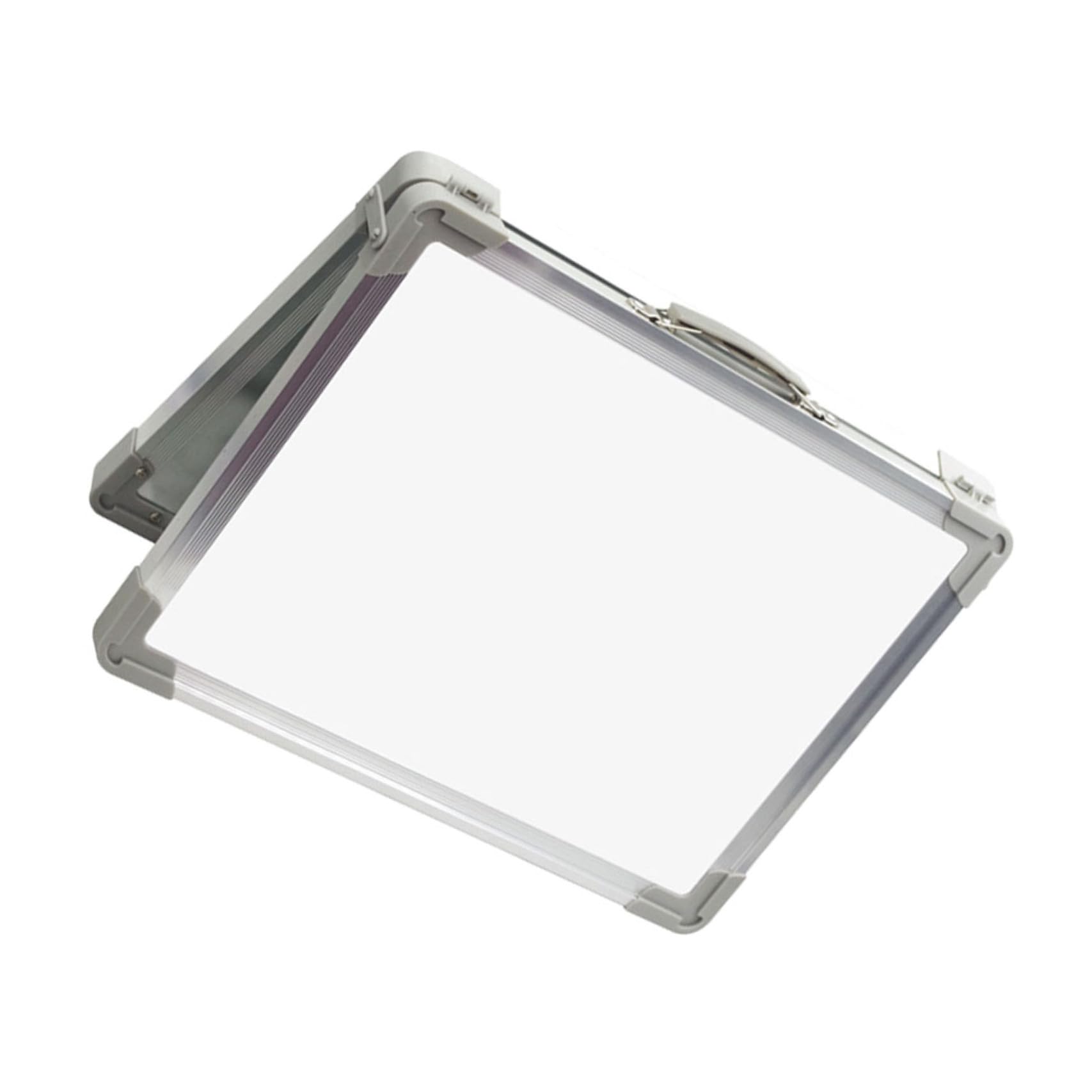 Lavagna Magnetica Bianca Doppia Superficie Portatile da Tavolo in Lega di Alluminio e Abs Scrittura Liscia per Riunioni in Ufficio e Uso Adulto