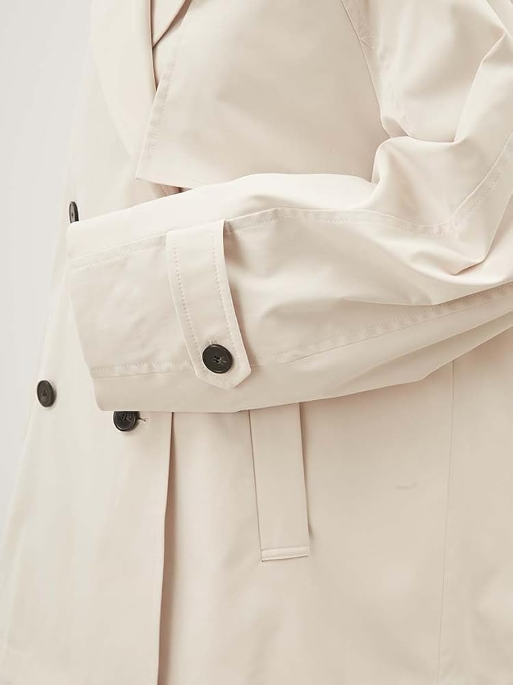 Amazon | ダブルブレストショートトレンチコート 09WFC251101IVRF