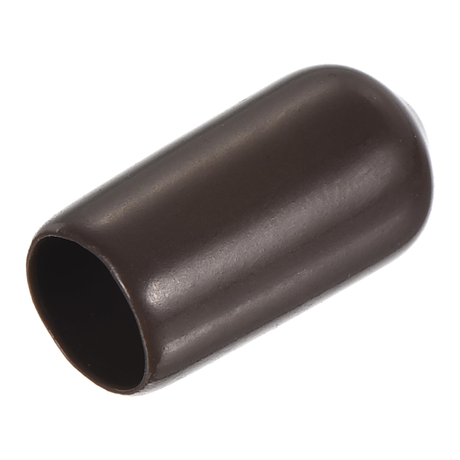 uxcell 200pcs Rubber End Caps 7mm(1/4") ID Vinyl PVC Round Tube Bolt Cap Cover Screw Thread Protectors Brown