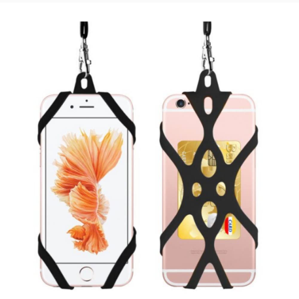 Crysendo Neck Strap Stretchable Silicone Phone Lanyard | Universal Cell Phone Lanyard Case for Around The Neck | Fits All Smartphones Cell Phones (Black) (B09N3STCNP) Amazon Price History, Amazon Price Tracker
