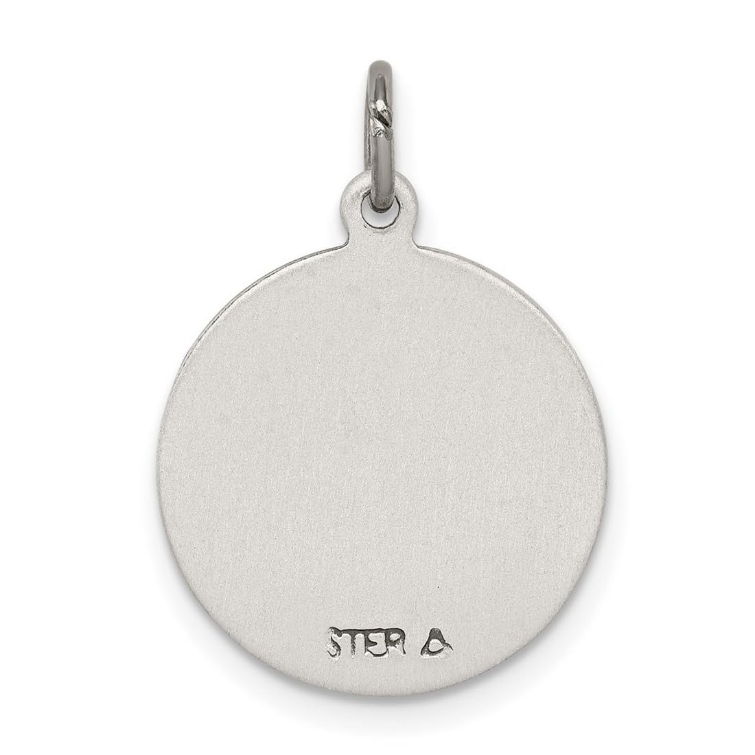 Medaillen-Anhänger Sterlingsilber oxidiert, Gravur des Heiligen Michael