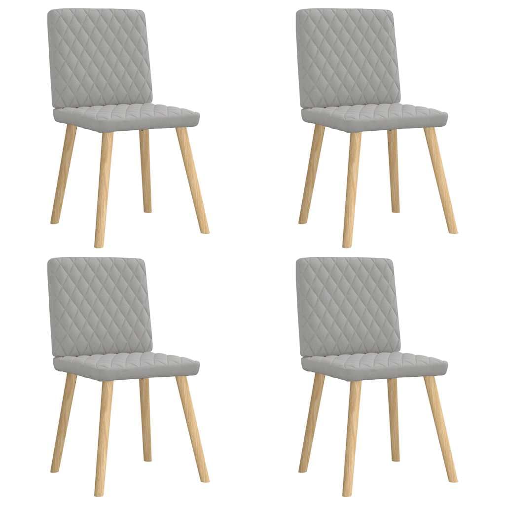 Chaises à Manger Lot de 4 Gris Nuage Tissu, Fauteuil scandinave Moderne, Meuble de Salle à Manger avec Dossier, Assise Confortable, Design Industriel, Robuste et Stable