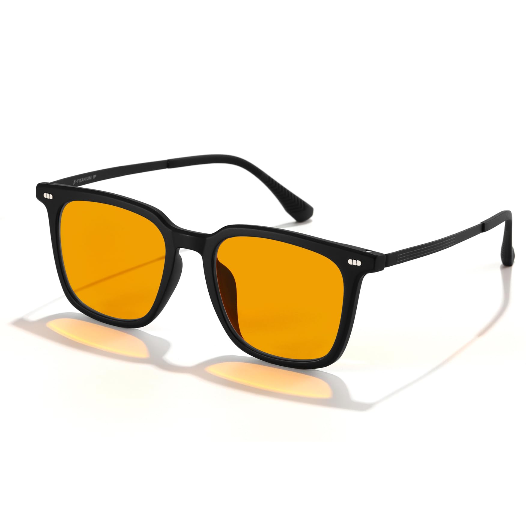 ZIHVEUC Amber 99% Blue Light Blocking Computer Reading Glasses Orange Lens for Better Sleep, Eye Strain Men Women Sun Readers