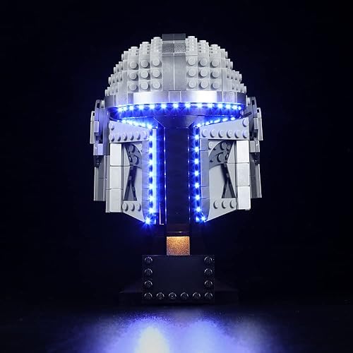 VONADO Luz LED de control de luz para casco Lego The Mandalorian 75328 (solo luces, sin modelos) Kit de iluminación creativa Accesorios compatibles