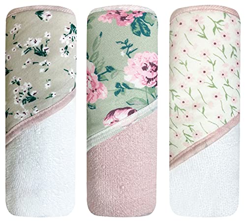 Image of MODERN BABY 3 Pack Hooded Baby Bath Towel Set for Newborns Infants & Toddlers, Boys & Girls Baby Hooded Towels