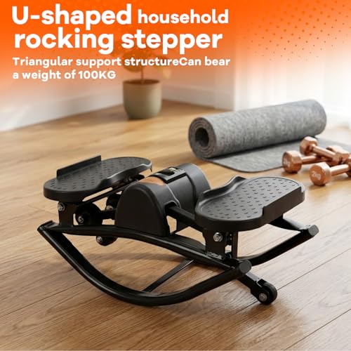 Image of Rock Stepper,Portable Rocking Stepper Machine- Low-Impact Home Fitness Machine with Built-in Counter, 330 lbs Capacity, Compact & Lightweight for Apartments