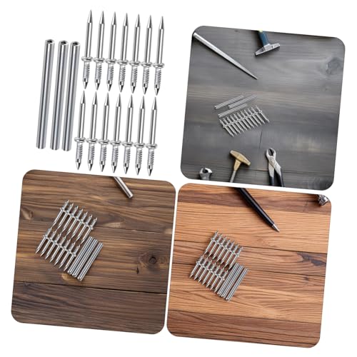 300pcs Clavos de Rodapié sin Costura de Doble Cabeza con Mangas, Hierro miniatura 3