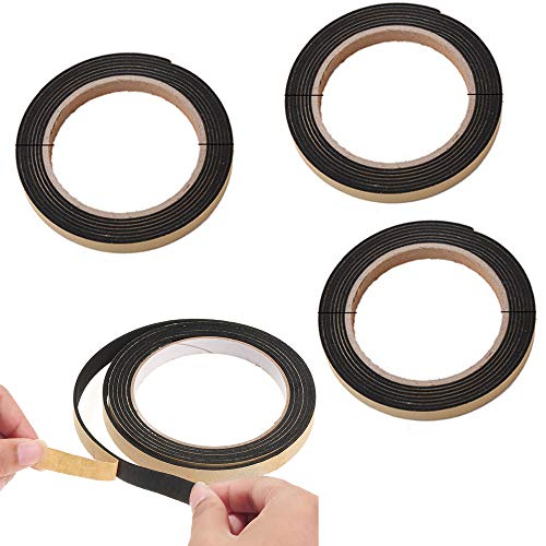 Snowtain 4 Pièces Joint de plaque vitrocéramique Joint Mousse Table Vitro Plat Joint mousse éTanche Bande pour Outils De Salle De Bain En CéRamique