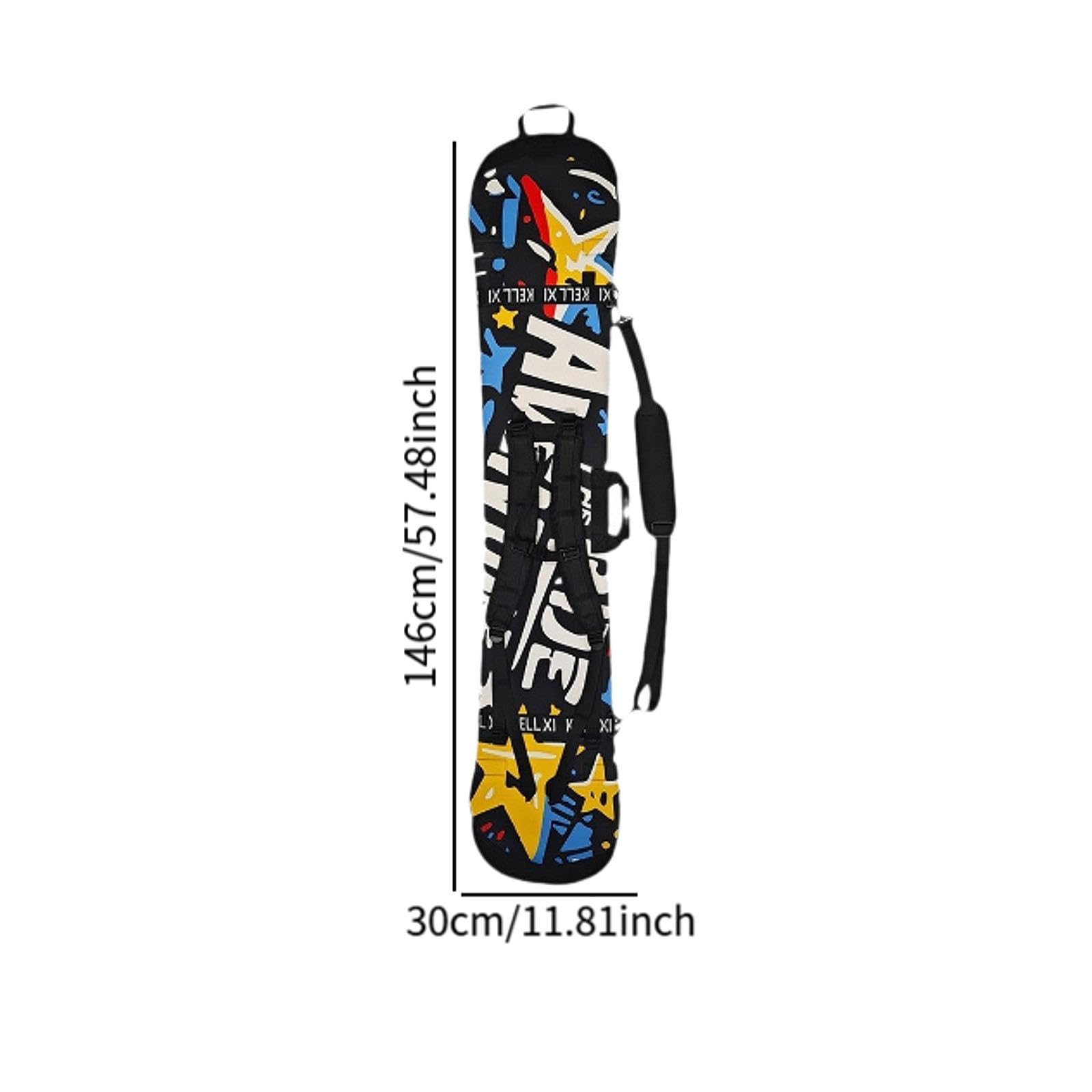 Fenteer Funda para Tabla de Snowboard, Bolsa de Transporte, Correas Ajustables para Hombros, Estuche para Esquís