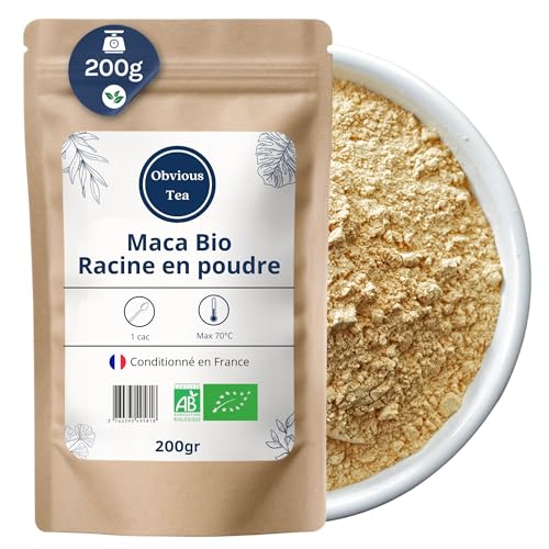 Poudre de Maca Bio en Vrac - Fertilité, Énergie Mentale & Bien-être Global - Plante, Superaliment et Herboristerie - Agriculture Biologique - Conditionné...