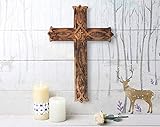 Maß: Lange -25.4 cm storeindya Geschenke Hölzernes Wand-Kreuz rustikales Keltisches Jesus Kreuz christliches katholisches religiöses, Wooden Wall Cross zum Ihres Altars zu schmieren Gebranntes Endwand dekor
