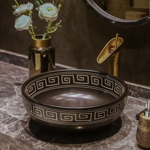 Vasque à poser ronde en céramique haute qualité pour meuble de salle de bain design