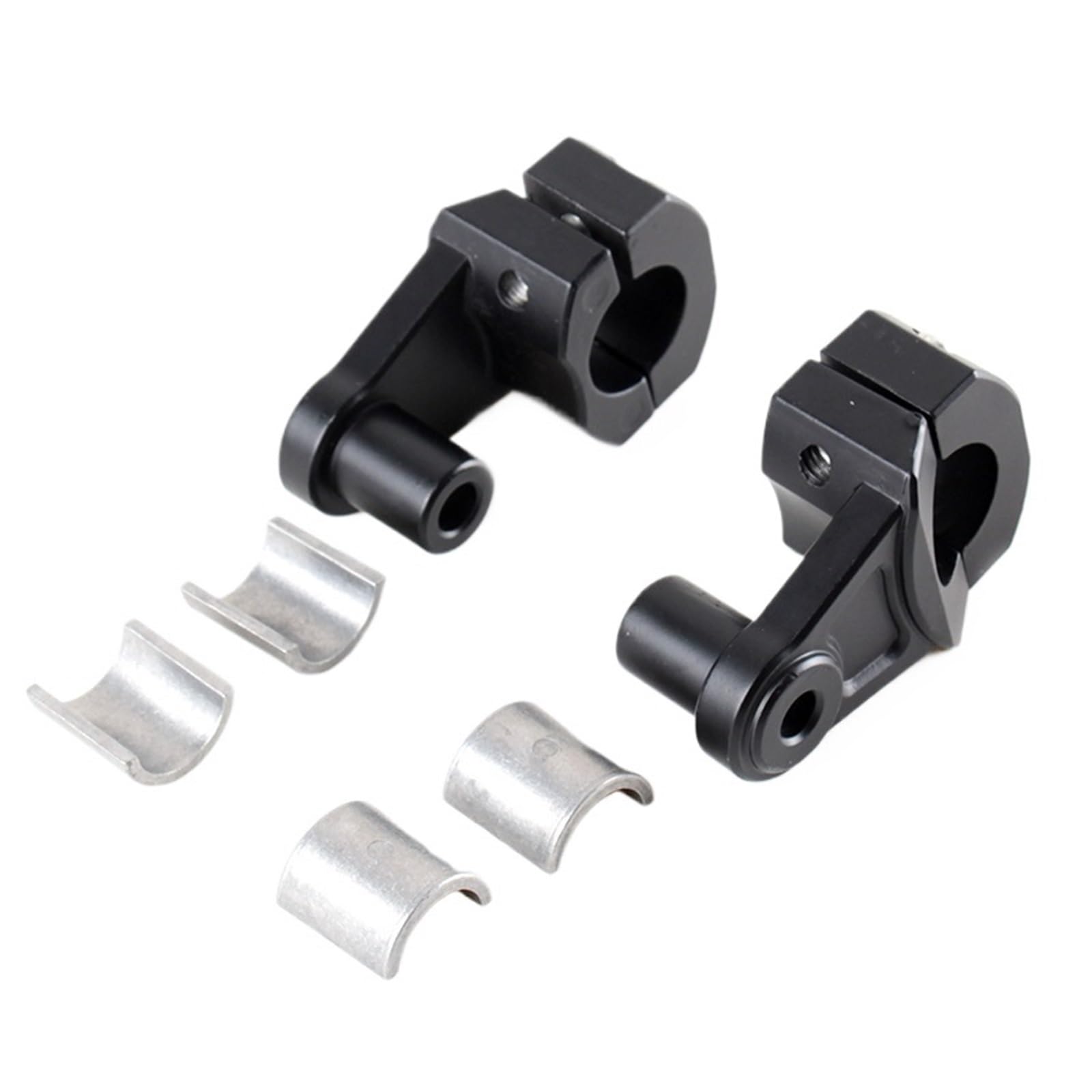 DGOINGPI Motorcycle Bar Clamps Raised Handlebar Handle Bar Risers For 22MM 7/8"-28MM 1 1/8" Universal(Black 1 PCS)