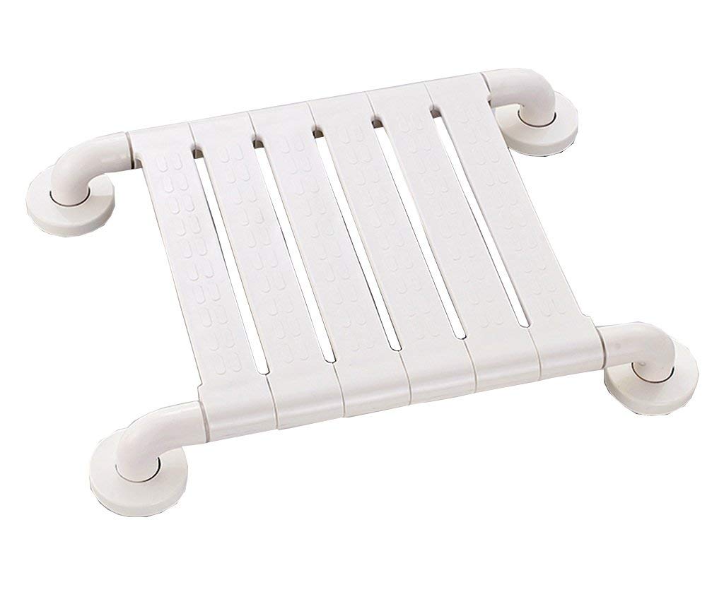 Chaise pliante de salle de bain avec assise blanche anti-glissement