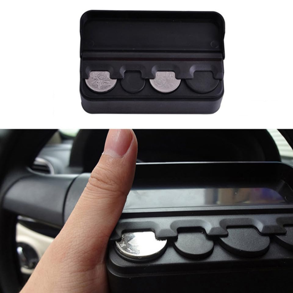 Caja para Monedas Negra 2 Piezas para Auto miniatura 3