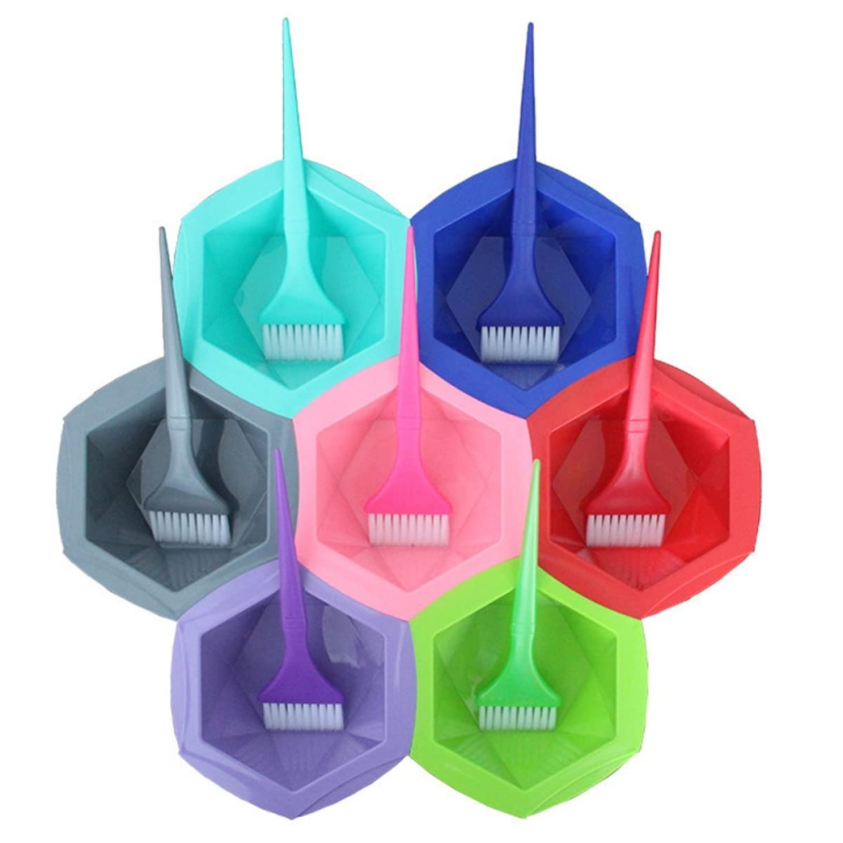 Bol de Teinture Capillaire Pinceau, Lot de 14 Set de Pièces en Plastique