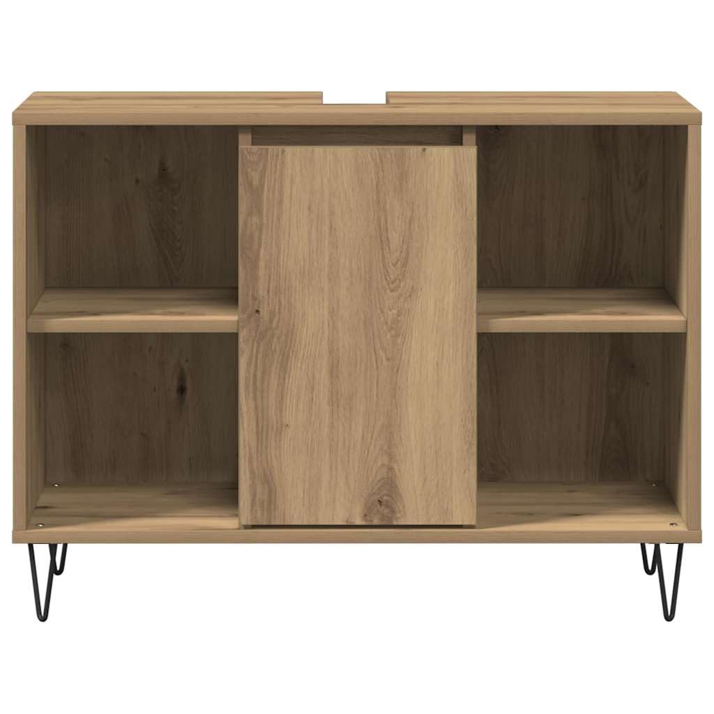 Szafka łazienkowa Artisan dąb 80 x 33 x 60 cm, montowana na ścianie, materiał drewnopochodny, z drzwiami na zawiasach, dużo miejsca do przechowywania ręczników i artykułów toaletowych
