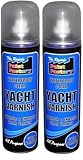 2 X 250ML WATERPROOF CLEAR YACHT VARNISH SPRAY PAINT NO CFCS INTERIOR EXTERIOR