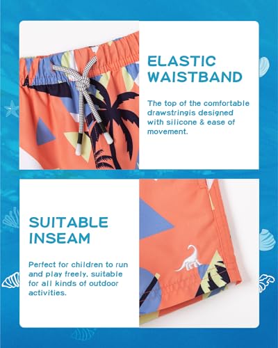 Image of SURF CUZ Boys Swim Trunks Toddler Swim Shorts UPF 50+ Bathing Suit for Boy Swimsuit Quick Dry Mesh Beach Boardshorts Swimwear