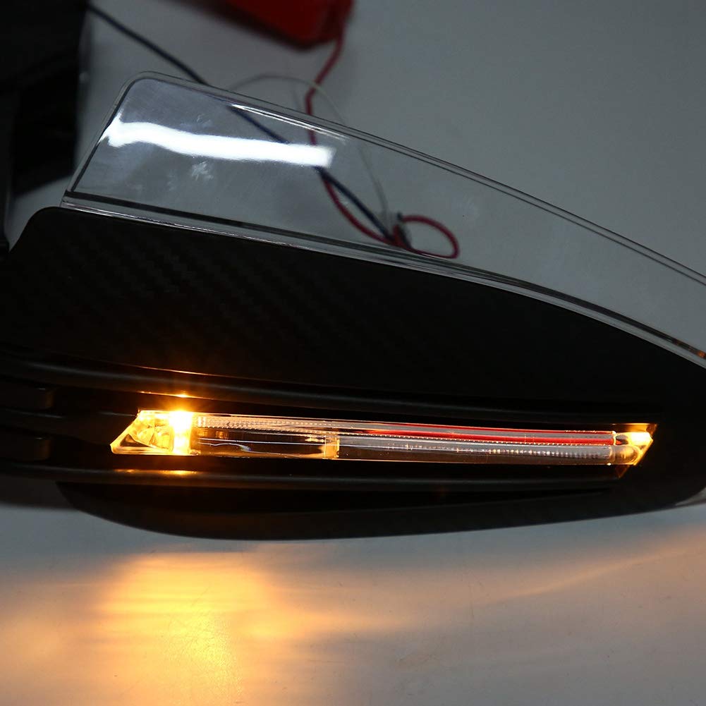 OUKENS Paramani per moto, 2 pezzi 7/8 "Protezione paramani universale per moto con indicatore di direzione DRL a LED