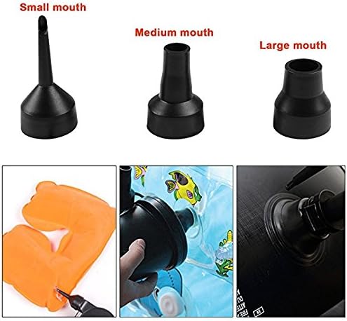 Electric Car Charger Air Pump,Automatic Inflatable Pump 3 Nozzle Universal Valves Inflate&Deflate,Garden Home Holiday Camping Airbed Beach Inflatable