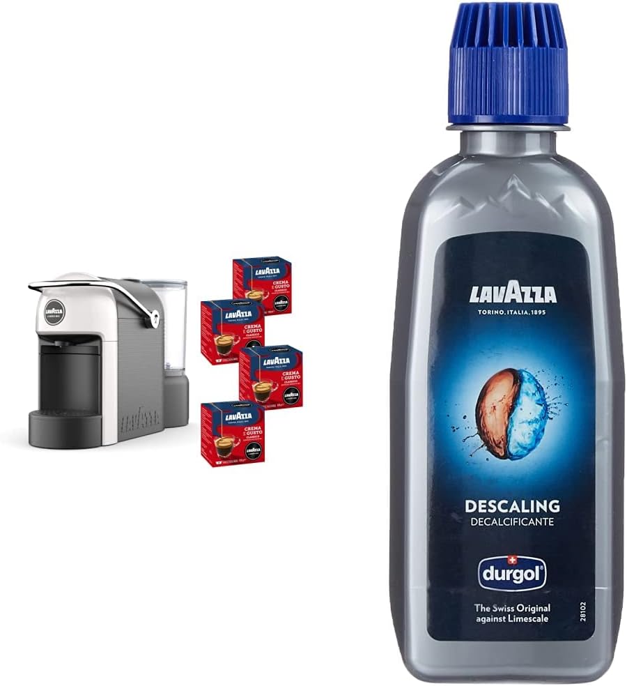 Lavazza A Modo Mio, Macchina Caffé Espresso Jolie Con 64 Capsule Crema e Gusto Incluse 18400049 Liquido Decalcificante per Macchine Caffè Espresso