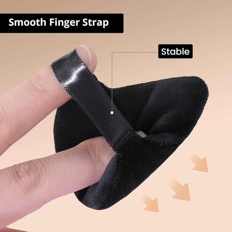 Image of SUNISA 2 Pieces Triangle Cosmetic Loose Powder Puffs Washable Reusable Soft Plush Foundation Sponge for Face Body Wet Dry Makeup Tool- Multicolor Pack of 2