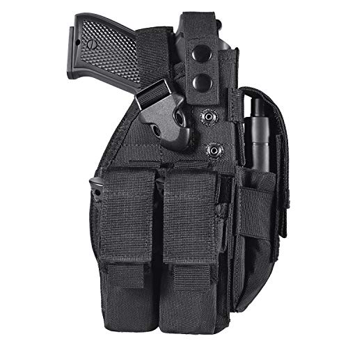 Pistol Pouch Holster for 9mm 1911 Glock - Universal Adjustable Hand Gun Case