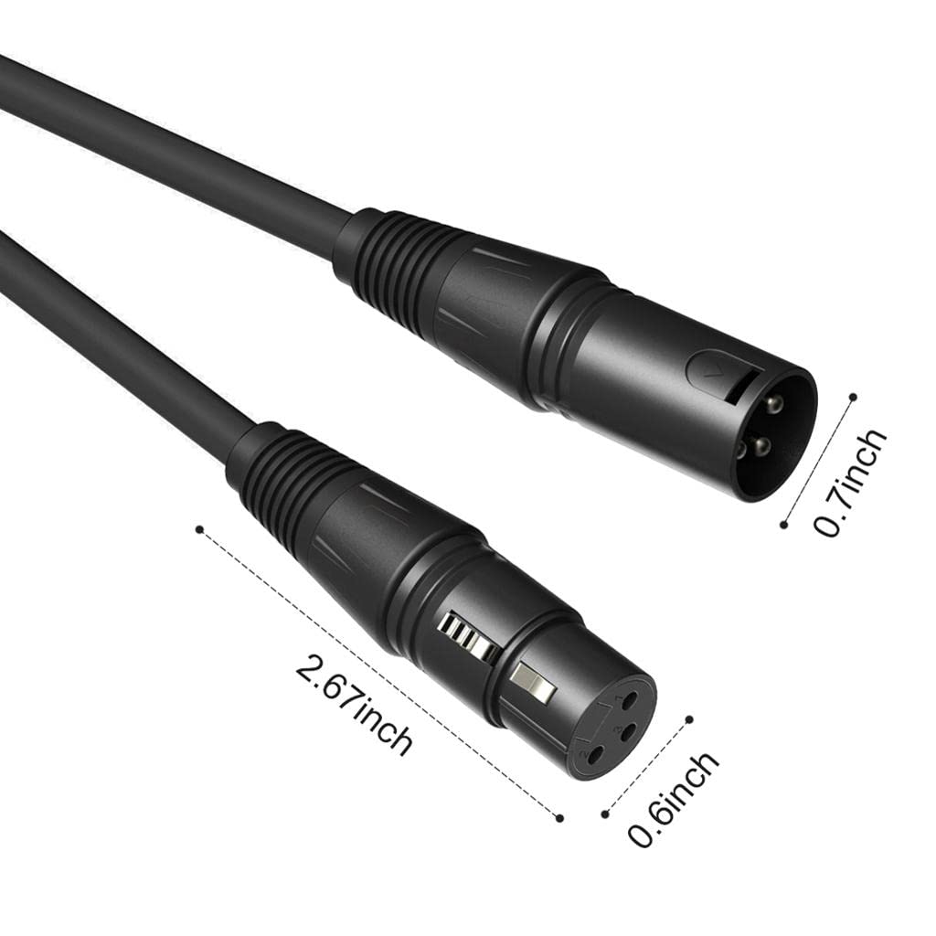 10 x 2 m DMX512 Stagle Cable XLR męski na żeński przewód mikrofonowy - wydajność bez hałasu - do ruchomej główki - 10 sztuk
