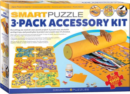 empireposter Weirs – Cavalli sul ponte – 1000 pezzi puzzle formato 68 x 48 cm + set di 3 puzzle accessori deluxe