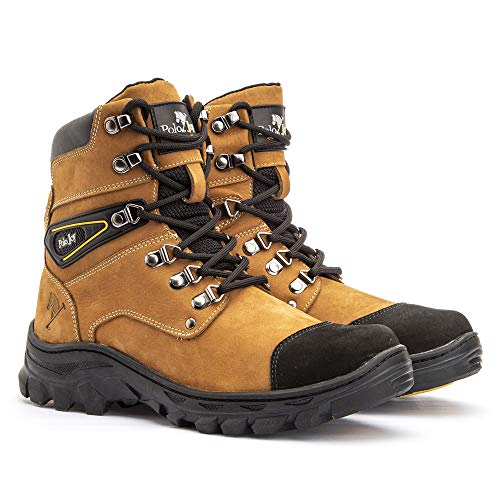 Bota Masculina Em Couro Polo Joy Cano Longo (39, Milho)