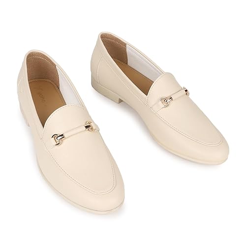 YOHO Bliss Comfortable Slip On Formal Loafer for Women | Stylish Fashion Moccasins Range | Cushioned Footbed Finish | Flexible | Style & All-Purpose | Formal Office Wear Shoe