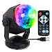 Disco Ball Party Lights,Sound Activated Disco Lights with Remote Control,7 RBG Modes Atmosphere Strobe Light for Home Room Dance Birthday DJ Bar Karaoke Xmas Wedding Show Club Pub (Multicolor)