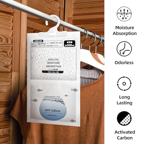 image for Amrnish Hanging Moisture Absorbers, Portable Dehumidifier Bags, Fragra