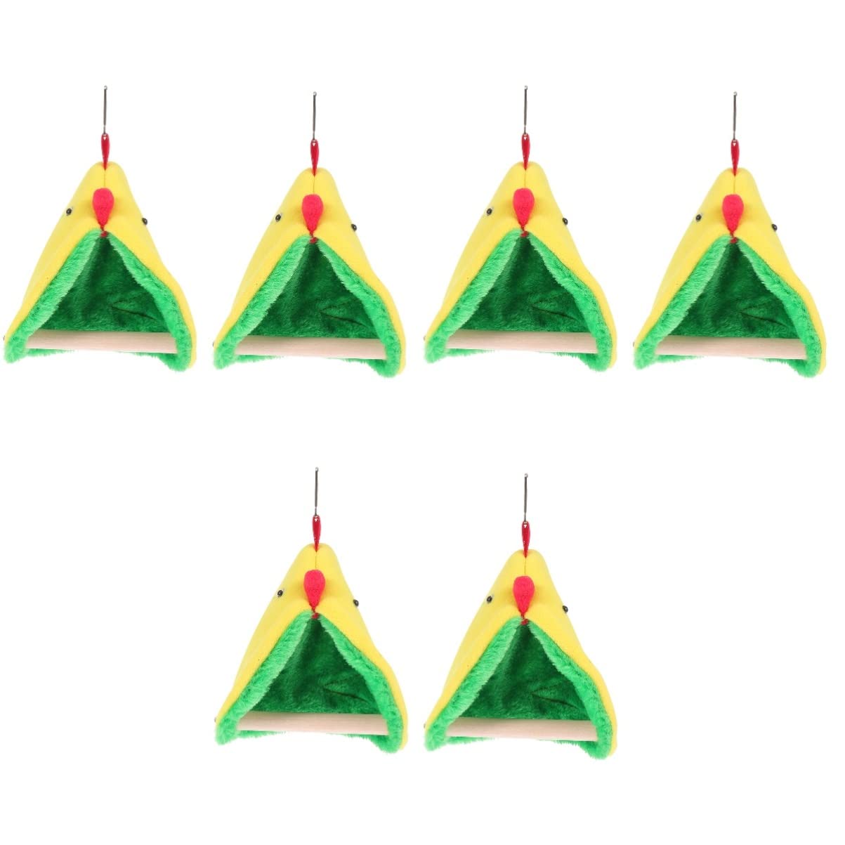POPETPOP 6sets Nido Accogliente per Pappagalli con Supporti da Ceste Appese per Uccelli Piccoli Rifugio Confortevole e Sicuro per Pappagalli e Canarini