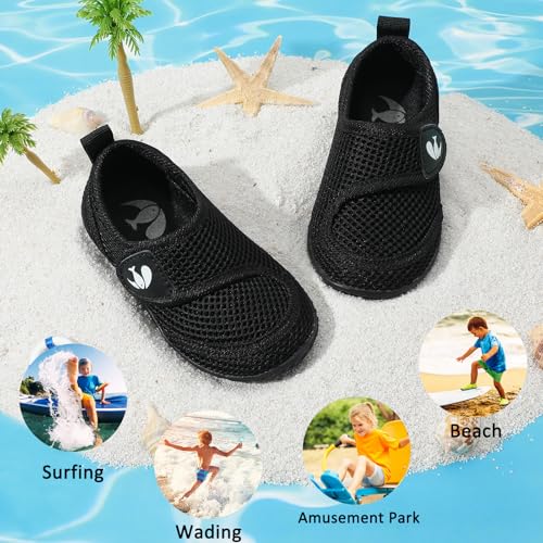 Image of FEETCITY Toddler Water Shoes Boys Girls Swim Shoes Quick Dry Kids Aqua Socks Barefoot for Beach Swimming Pool