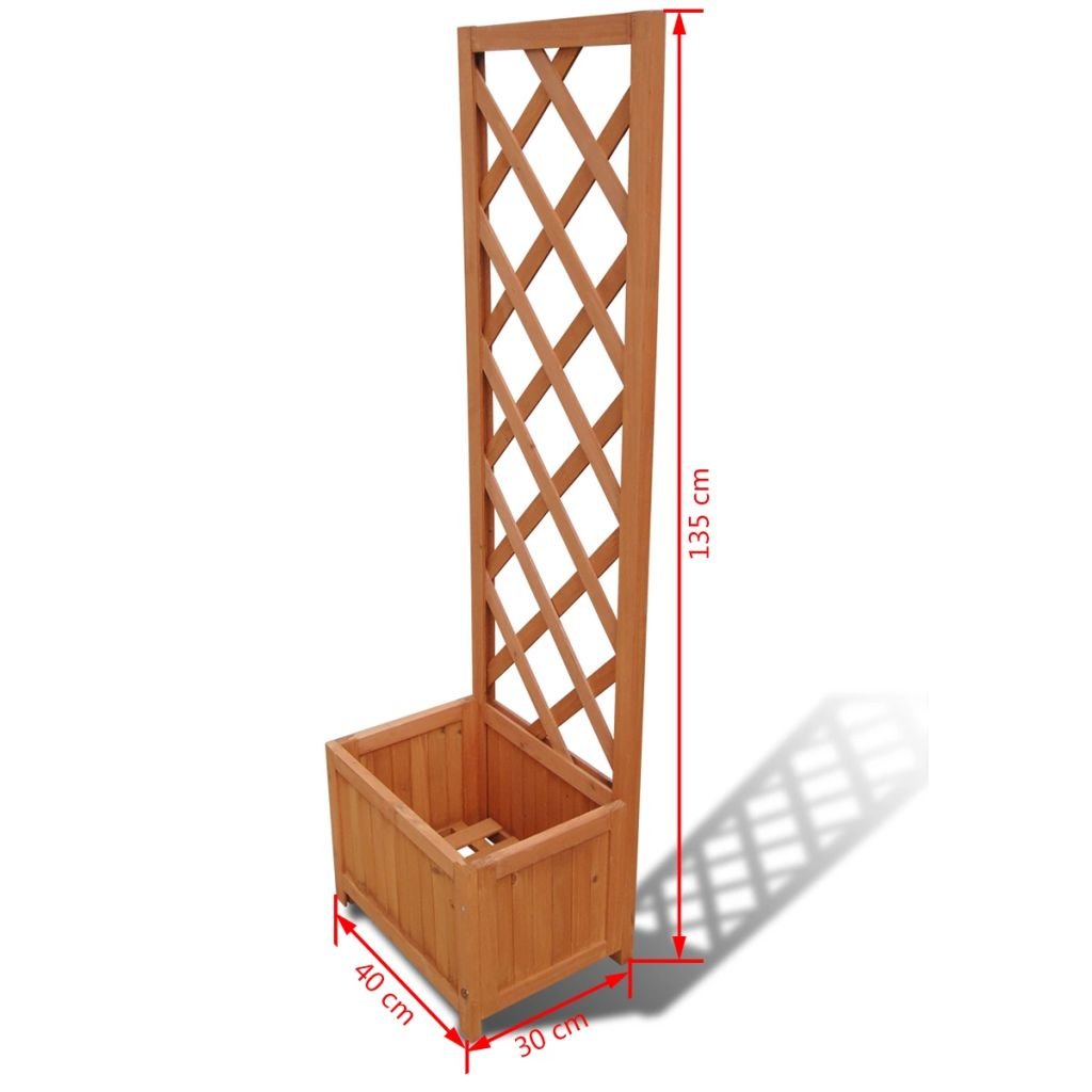 BaraSh Jardinière en Treillis 40 x 30 x 135 cm,Jardinières,Jardinieres Exterieur,Bac Jardiniere,Bac à Fleurs Extérieur,Jardinieres Balcon,Jardinières,Jardinieres Exterieur,Bac Jardiniere,