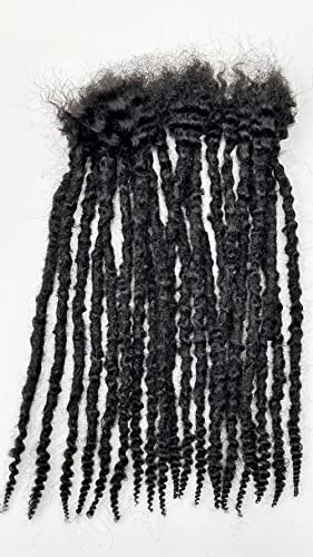 Linkmai Textured Locs 8-14Inch 0.4Cm And 0.6Cm 100% Real Human Hair,Natural Black And #27 Dreadlock Extensions For Man/Women Full Head Handmade Permanent Loc Extensions Bundles Can Be Dyed Bleached Curled And Twisted Including Free Needles And Comb(20Strands) (0.6Cm 10'', Natural Black) #TOP4