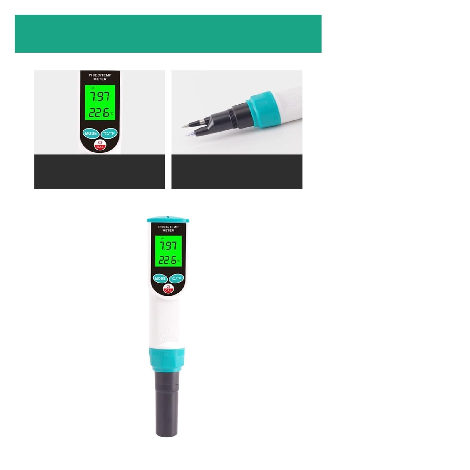 Tester wody, Cyfrowy tester temperatury pH EC 3 w 1, uniwersalny długopis testowy do pomiaru przewodności wody i gleby żywności