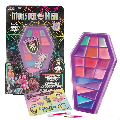 ColorBaby Monster High 48425 Kit de beauté Comprenant Palette Cercueil, Fard à paupières, Brillant à lèvres, Blush, Maquillage pour Filles, cosmétiques...