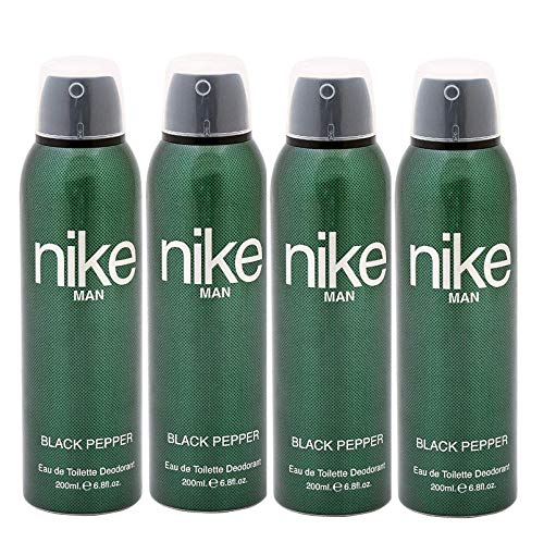 Nike Men Black Pepper Fresh Scent Deodorant Spray Combo Pack Of 4 (200Ml Each)