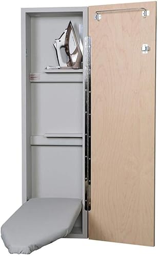 Miniatura 9 de Iron-A-Way Centro de planchado integrado con tabla de planchar de 42 pulgadas, almacenamiento de plancha caliente y puerta blanca plana-NE42FWU