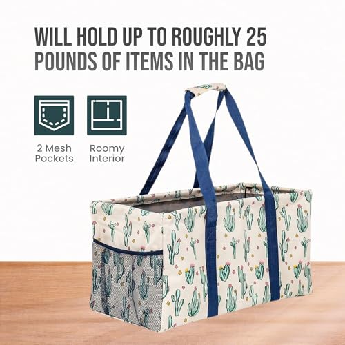 Image of Extra Large Utility Tote Bag - Oversized Collapsible Pool Beach Canvas Basket