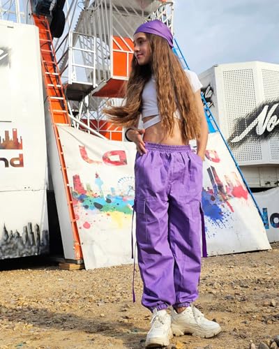 Image of Kids Cotton Jogger Cargo Pants for Boy's Girls' Loose Street Hip Hop Dance