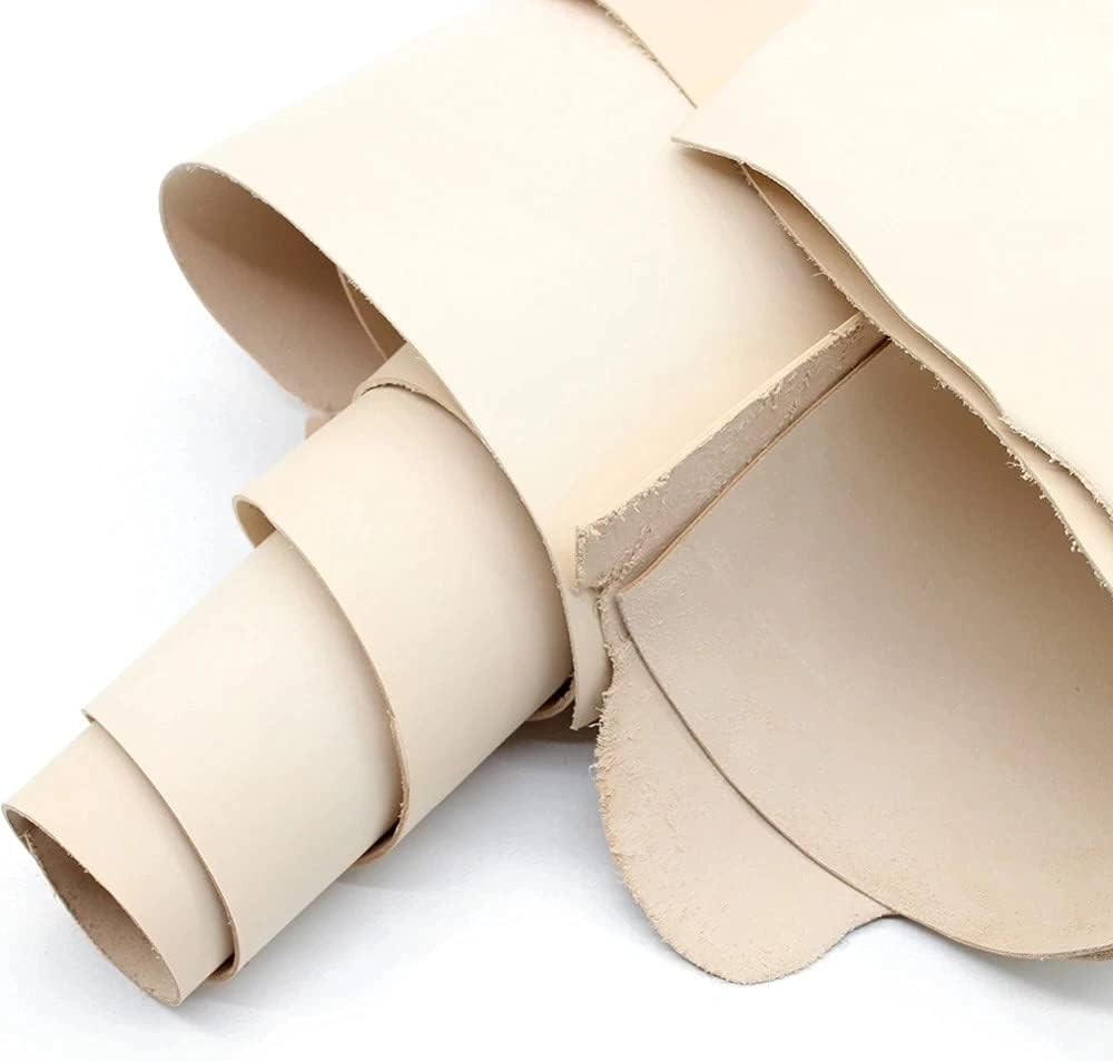 Sepici Premium Veg Tan Leather Pieces Pre-Cut – Full Grain Tooling Cowhide Sheet for Crafts, Carving & Leather Working, Pit Vegetable Tanned, Second Grade, 5 to 6 Square Feet