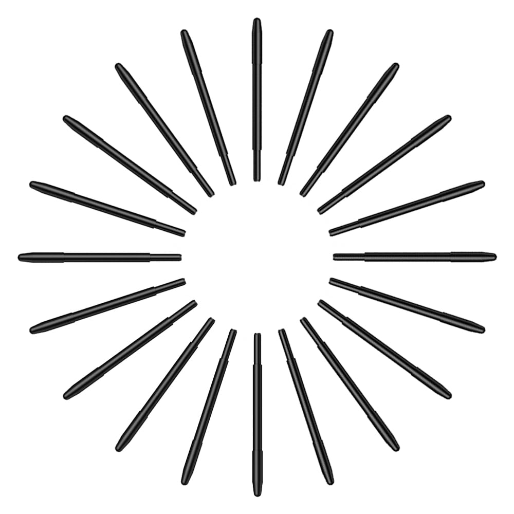 Passive Pen PA1 PA2 Replacement Nibs 20 Pieces Suitable for Drawing Tablet Artist 12pro/13.3 pro/ 15.6 pro/22R pro/24 pro/Deco Pro S/SW M/MW(Black)