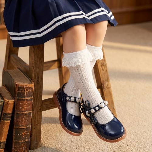 Image of GINFIVE Toddler Girls Mary Jane School Oxford Dress Flat Shoes for Wedding