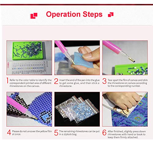 Ajcoflt Kit de pintura diamante 5D DIY 14 * 18 polegadas / 35 * 45 cm Broca completa DIY pintura dia