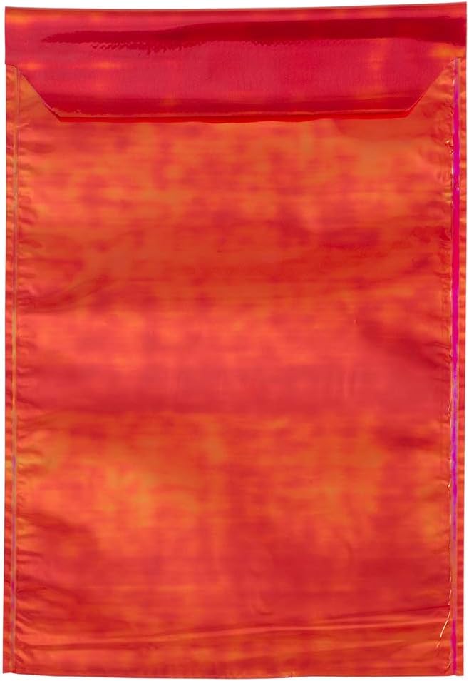 JAM PAPER 5 1/4 x 8 Open End Foil Envelopes with Self Adhesive Closure - Red Irredescent - 25/Pack