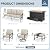 MFSTUDIO Patio Furniture Sets with 45" Gas Fire Pit Table, 8 Pieces Outdoor Metal Conversation Sets with 1 x 3-Seat Sofa, 2 Single Chairs, 2 Swivel Chairs and 2 Ottomans, Beige Cushion
